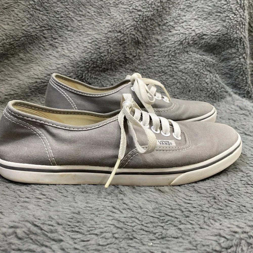 Vans Unisex Authentic Sneakers Grey Lace‎ Up W 7 M 5.5